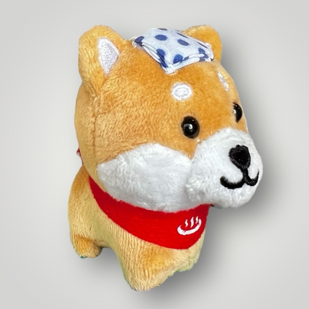 Mameshiba Kawaii Mascot Plush Ball Chain Shiba Inu Mameshiba Onsen Limited Ver. - Picture 7 of 16